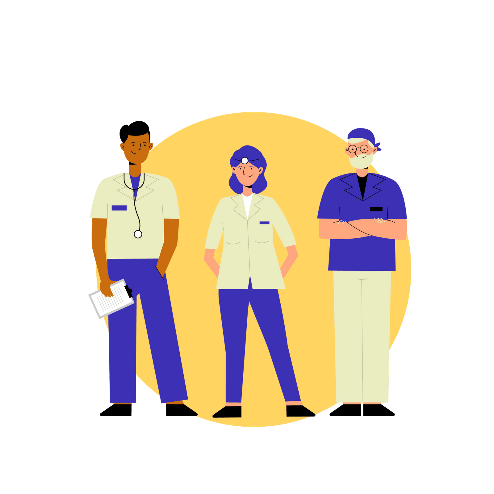 Healthcare professionals collaborating